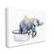 Stupell Industries Charming Rustic Elephant In Bubble Bath Painting Canvas Wall Art